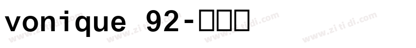 vonique 92字体转换